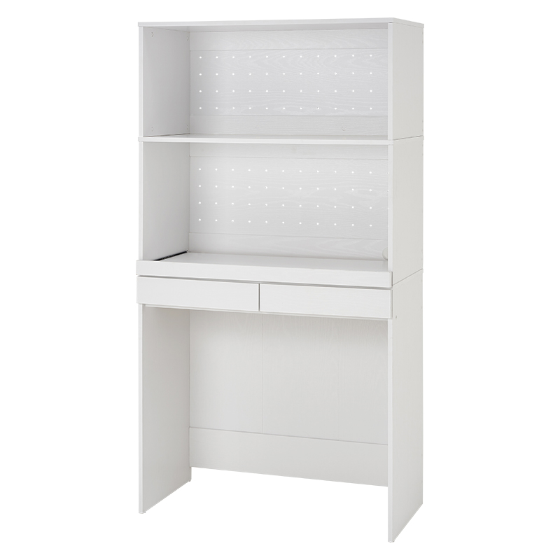 萩原 キッチンラック　幅88cm　3段オープンタイプ ホワイトウォッシュ RCC-1633WS-AS 1台（ご注文単位1台）【直送品】