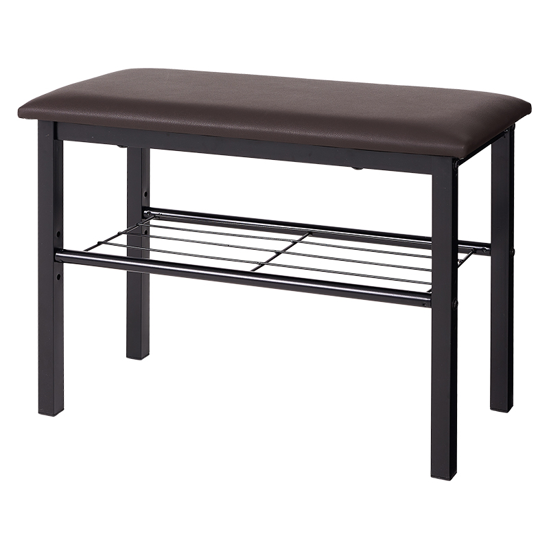 萩原 玄関ベンチ 幅61cm ブラック VB-7936BK 1台(ご注文単位1台)【直送品】