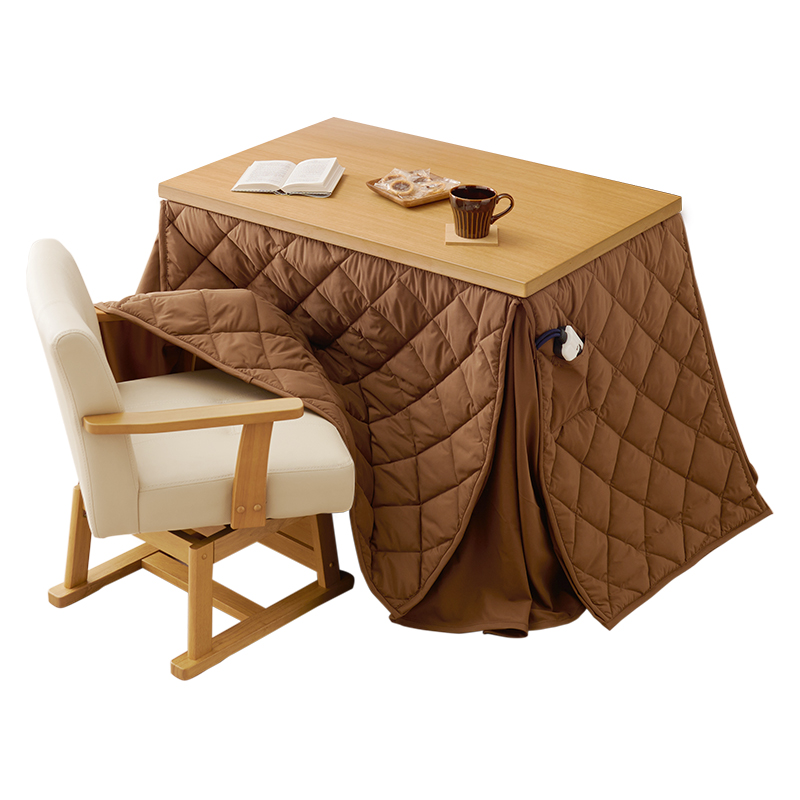 萩原 ダイニングこたつ3点セット　90×60cm ナチュラル KOT-7311-960＋KC-7589 1セット（ご注文単位1セット）【直送品】