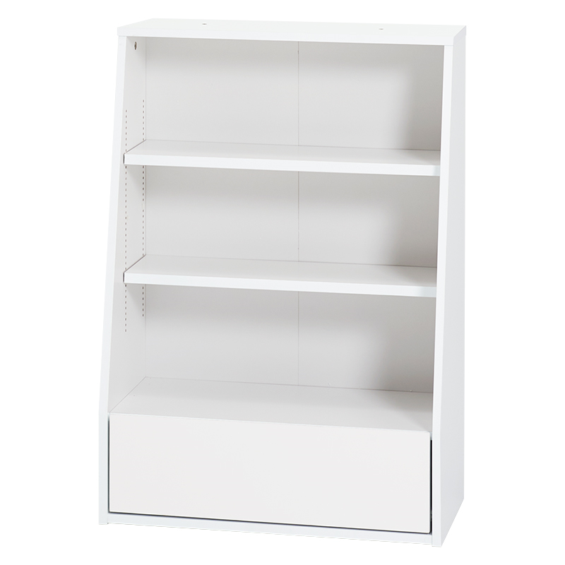 萩原 ブックラック　幅60cm　ロータイプ ホワイト RCC-1906WH 1台（ご注文単位1台）【直送品】