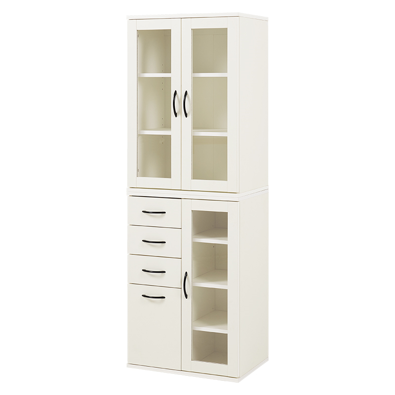 萩原 キッチンキャビネット　幅60cm Bタイプ　ホワイト RCC-1492WH-BS 1台（ご注文単位1台）【直送品】