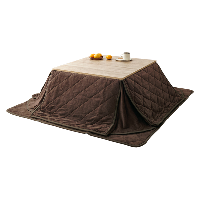 萩原 こたつ+うす掛け布団 3点セット 75cm ナチュラル／ブラウン KOT-7350-75NA+ユイ75BR 1セット（ご注文単位1セット）【直送品】