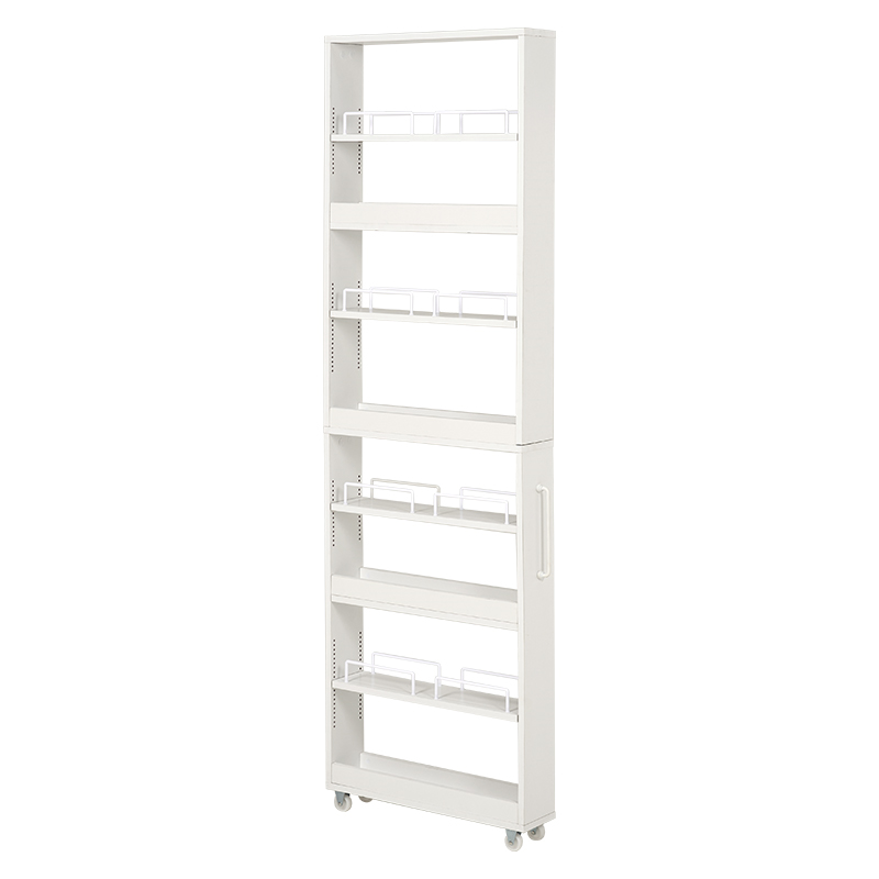 萩原 隙間収納ワゴン ハイタイプ 幅12cm ホワイト RCC-1535WH 1台（ご注文単位1台）【直送品】