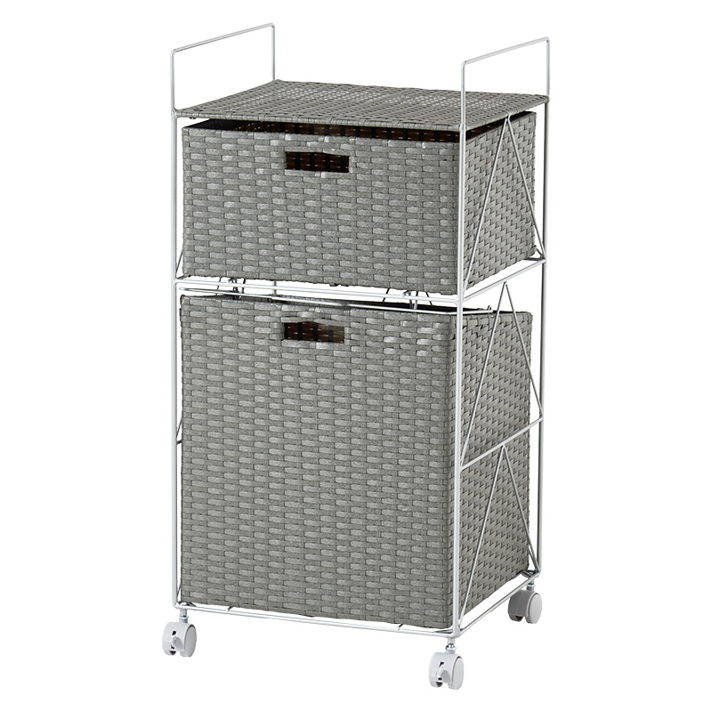 萩原 ランドリーラック 幅40cm グレー RAN-2457GY 1台（ご注文単位1台）【直送品】