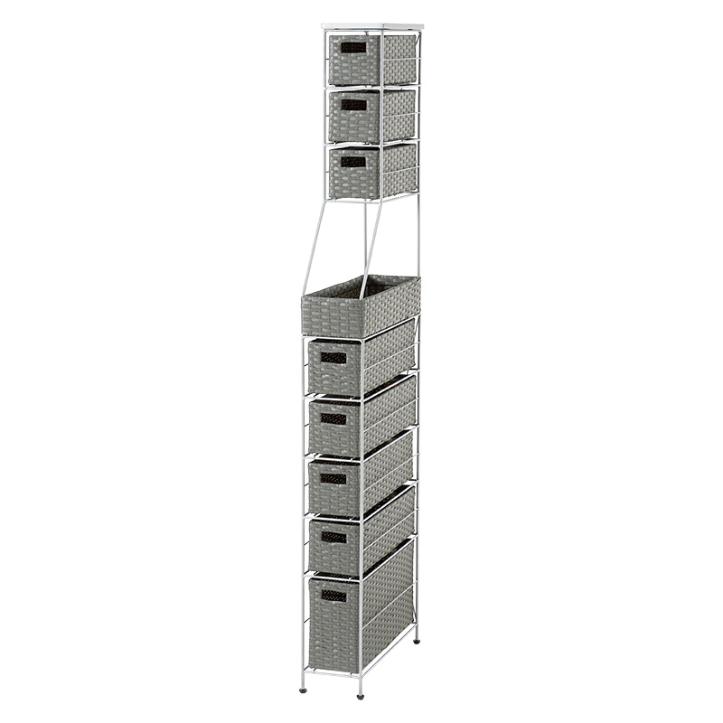 萩原 ランドリーチェスト 幅15cm グレー RAN-2459GY 1台（ご注文単位1台）【直送品】