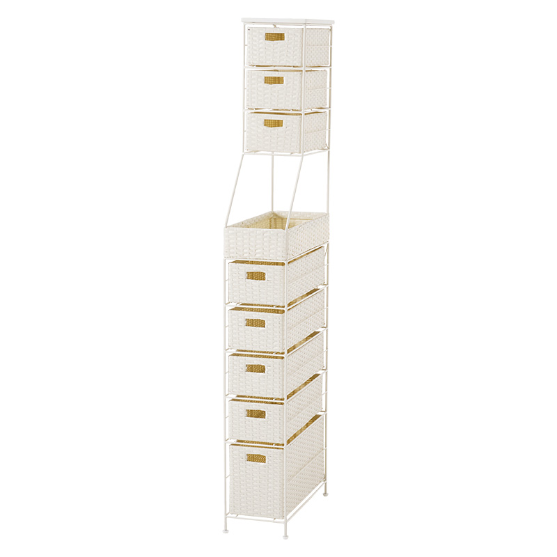 萩原 ランドリーチェスト 幅20cm ホワイト RAN-2460WH 1台（ご注文単位1台）【直送品】