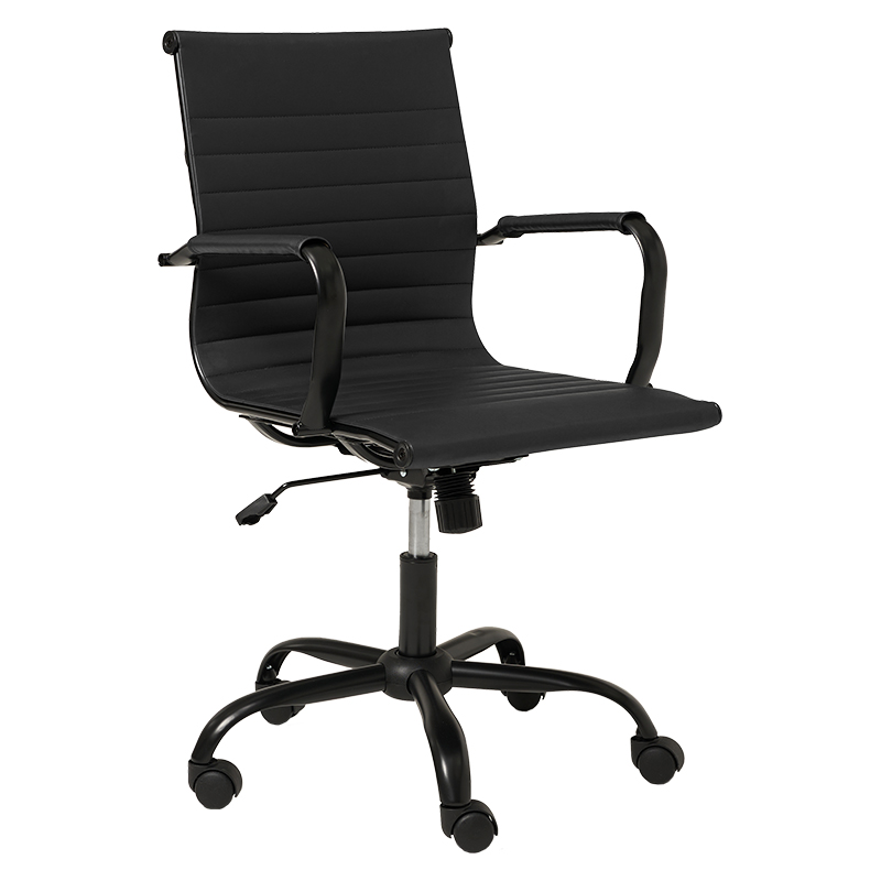 萩原 オフィスチェア ブラック LHC-4476BK 1台(ご注文単位1台)【直送品】