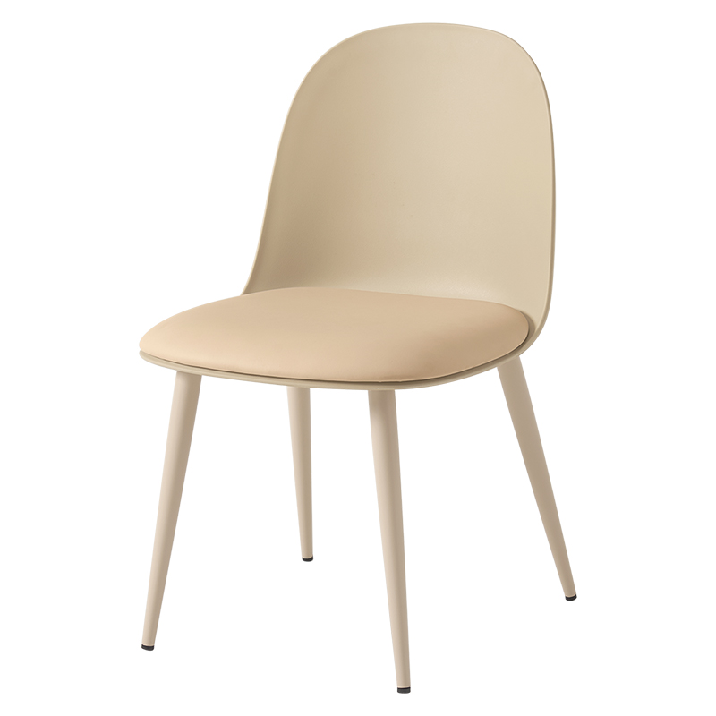 萩原 カフェテーブル80cm&チェア 3点セット ホワイト/ベージュ BT-8659WH-55LT-3S 1セット(ご注文単位1セット)【直送品】