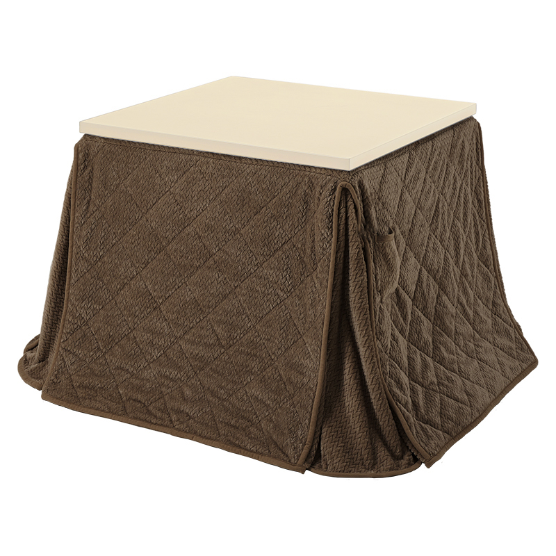 萩原 こたつ掛布団 ハイタイプ 80×80用 ブラウン ポカFH80-BR 1台（ご注文単位1台）【直送品】