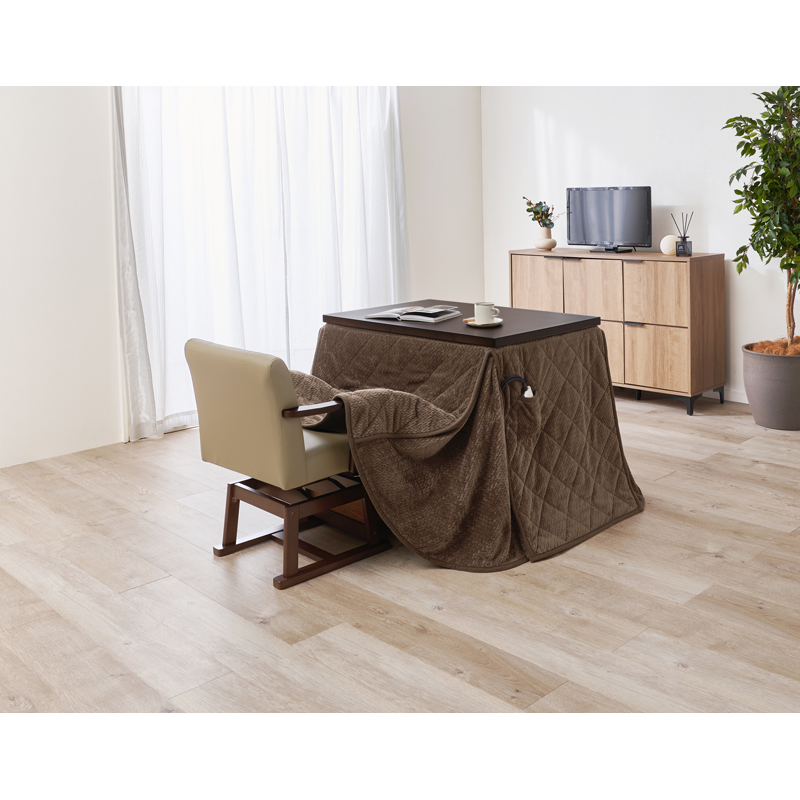 萩原 こたつ掛布団 ハイタイプ 90×60用 ブラウン ポカFH960-BR 1台（ご注文単位1台）【直送品】