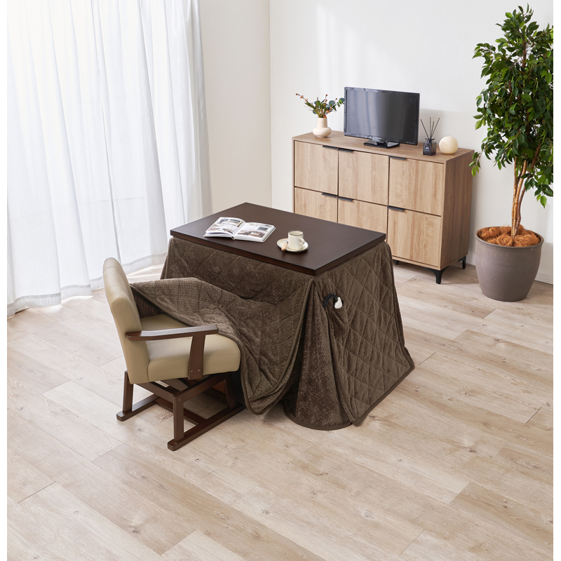 萩原 こたつ掛布団 ハイタイプ 90×60用 ブラウン ポカFH960-BR 1台（ご注文単位1台）【直送品】