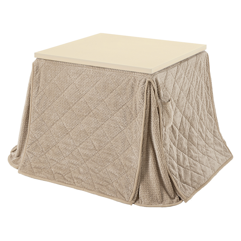 萩原 こたつ掛布団 ハイタイプ 90×90用 グレージュ ポカFH90-GG 1台（ご注文単位1台）【直送品】