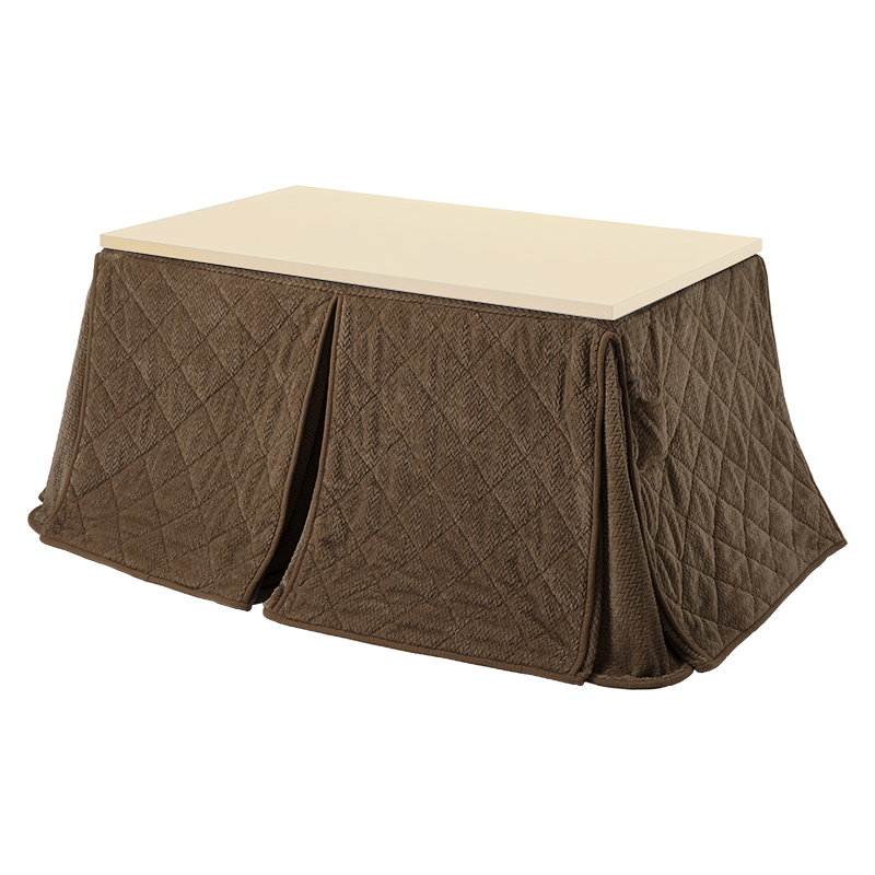 萩原 こたつ掛布団 ハイタイプ 120×80用 ブラウン ポカFH120-BR 1台（ご注文単位1台）【直送品】
