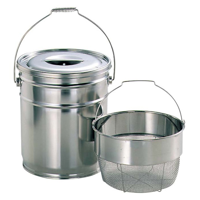 18-8 バケット2(洗いカゴ付)18L 細目 MSD-1820 1個(ご注文単位1個)【直送品】