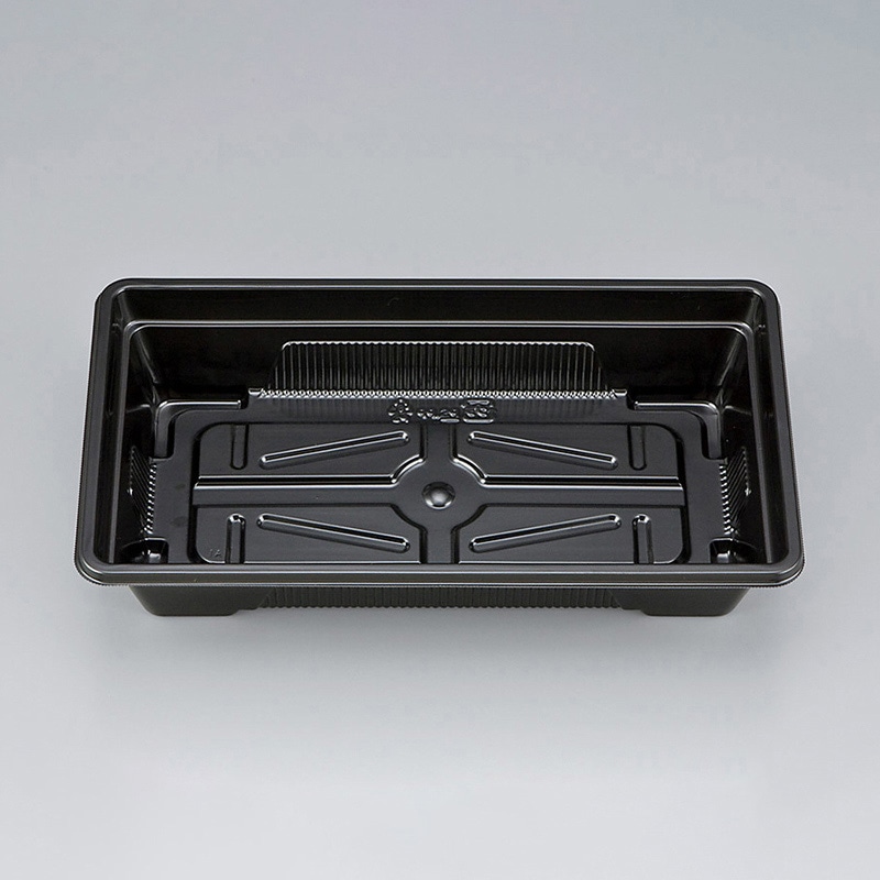 シーピー化成 弁当容器 本体 BFO-90 黒 50枚/袋(ご注文単位24袋)【直送品】
