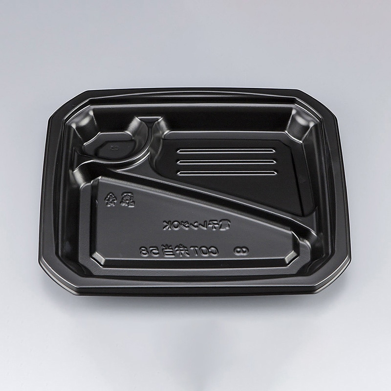 シーピー化成 弁当容器 COT弁当 本体 58(N) 黒 50枚/袋(ご注文単位16袋)【直送品】