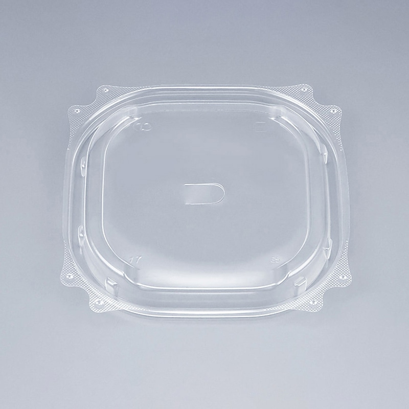 シーピー化成 丼容器 RF角丼内 PP内嵌合蓋 17 U字穴 50枚/袋(ご注文単位12袋)【直送品】