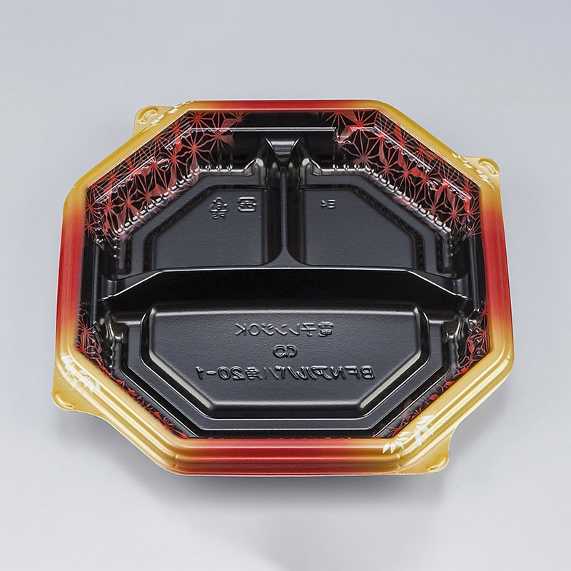 シーピー化成 弁当容器 BFNアルバ 本体 八角20-1 晶葉 50枚/袋(ご注文単位12袋)【直送品】