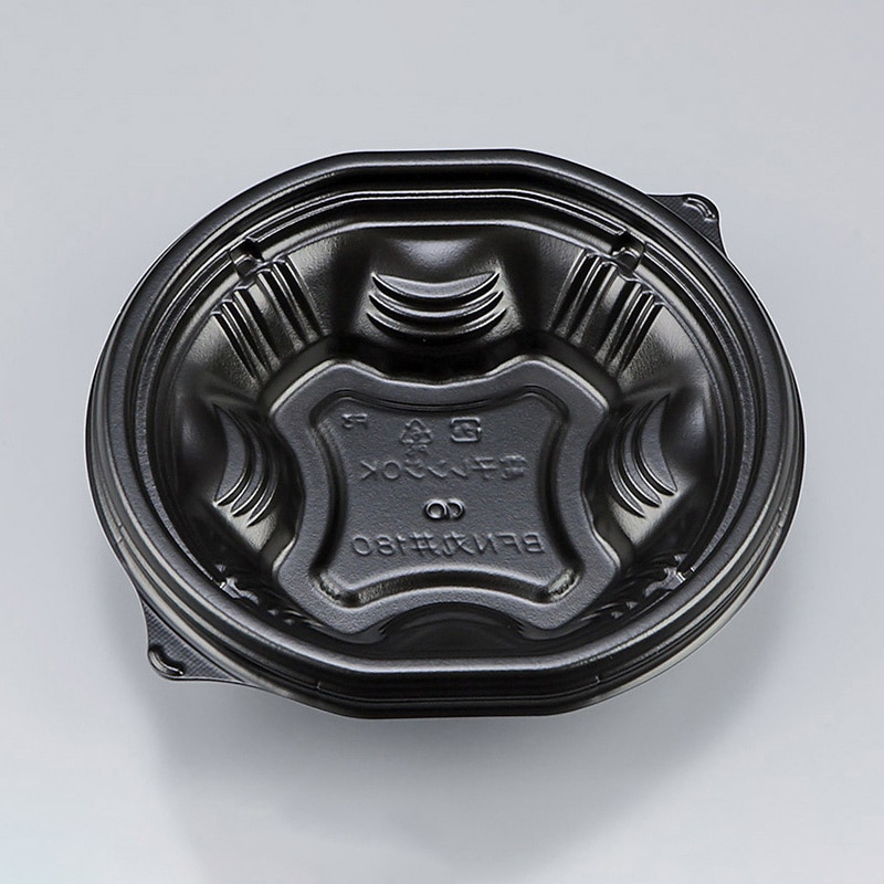 シーピー化成 丼容器　BFN丸丼　本体 180 黒 50枚/袋（ご注文単位12袋）【直送品】