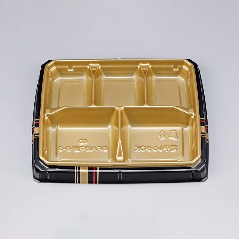 シーピー化成 弁当容器　BFハカマ膳　本体 6-3（N） 四辻金 50枚/袋（ご注文単位12袋）【直送品】