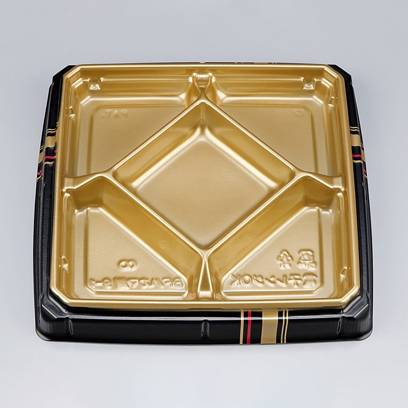 シーピー化成 弁当容器　BFハカマ膳　本体 9-1（N） 四辻金 50枚/袋（ご注文単位8袋）【直送品】
