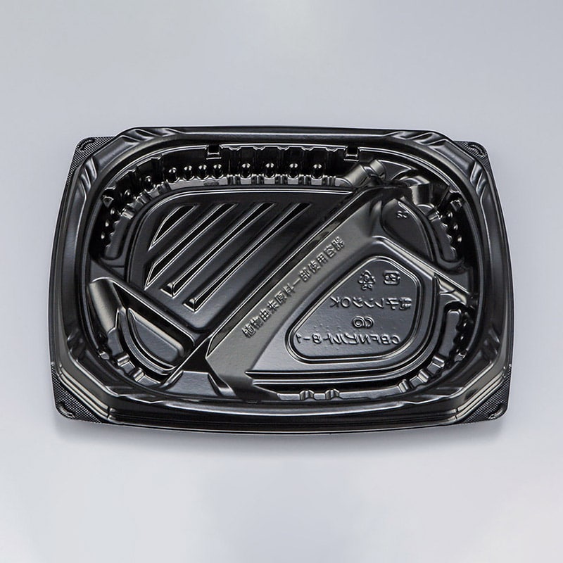 シーピー化成 弁当容器　CBFNビルト　本体  8-1黒 50枚/袋（ご注文単位12袋）【直送品】