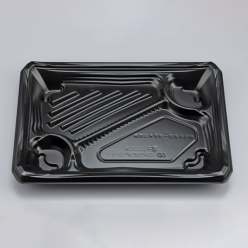 シーピー化成 弁当容器　CBFつむぎ　本体 10-1 黒 50枚/袋（ご注文単位12袋）【直送品】