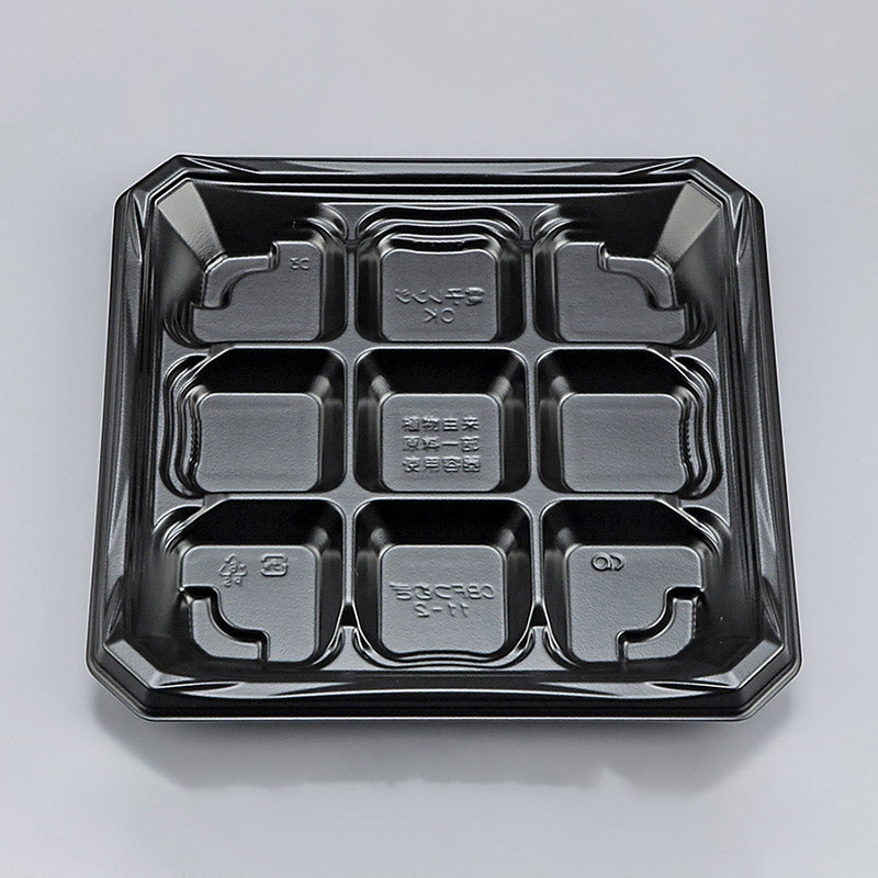 シーピー化成 弁当容器　CBFつむぎ　本体 11-2 黒 50枚/袋（ご注文単位12袋）【直送品】