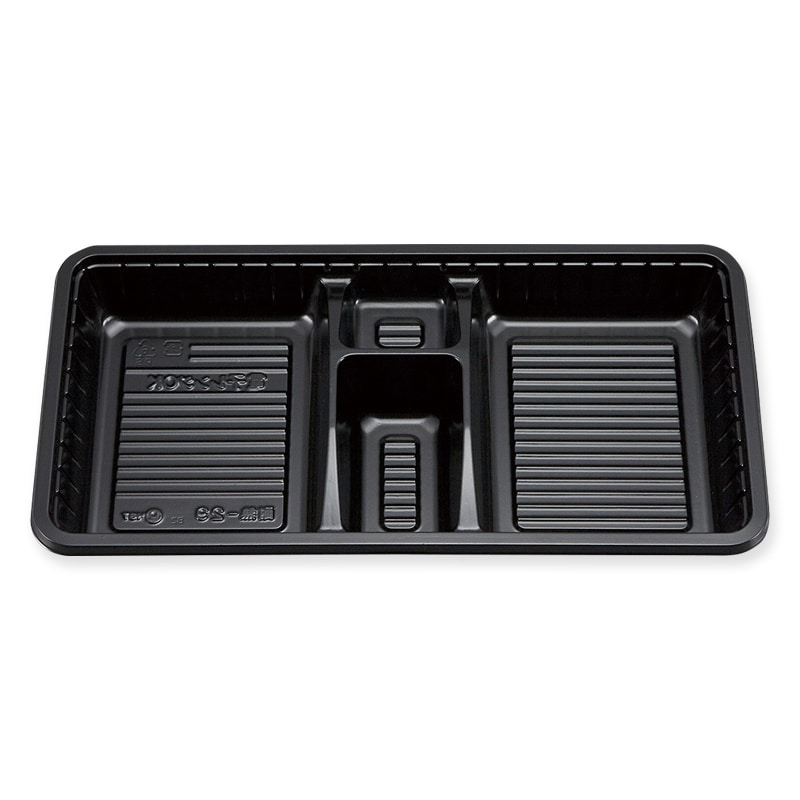 シーピー化成 弁当容器 BS弁当29 本体 黒 100枚/袋(ご注文単位8袋)【直送品】