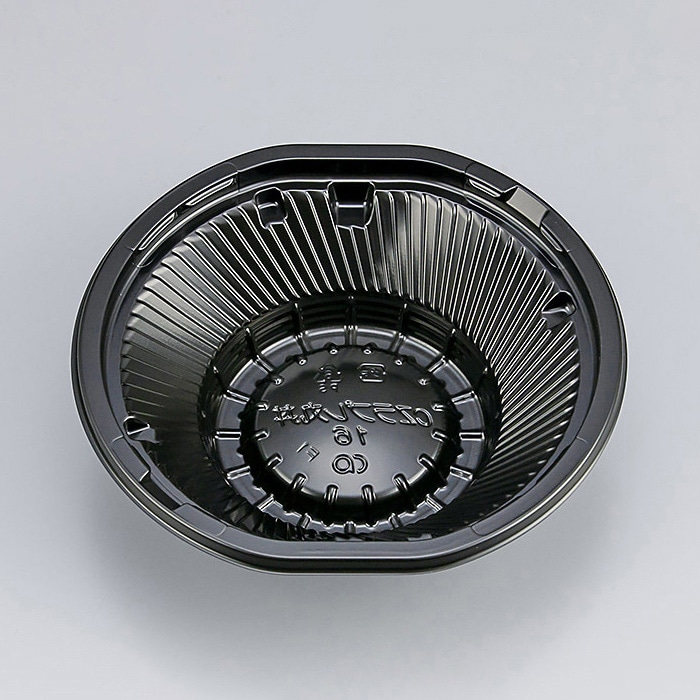 >シーピー化成 丼容器 CZラプレ丸丼 本体 16 BS黒 50枚/袋(ご注文単位16袋)【直送品】