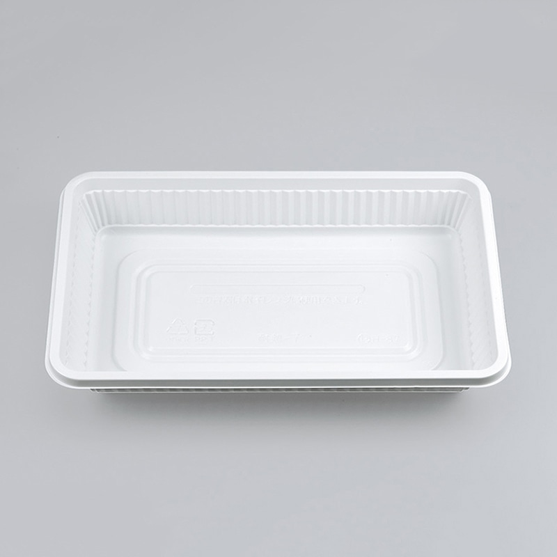 シーピー化成 弁当容器 本体 耐熱-7(B) ホワイト 100枚/袋(ご注文単位12袋)【直送品】