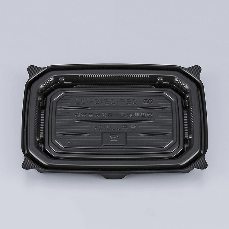 シーピー化成 惣菜容器 CBF-DE 本体 18-13B 黒 50枚/袋(ご注文単位24袋)【直送品】