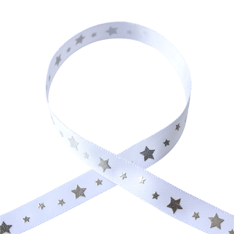 Blanc de コア リボン スタープリントサテン No.3514-11 10mm×10m 1巻(ご注文単位1巻)【直送品】