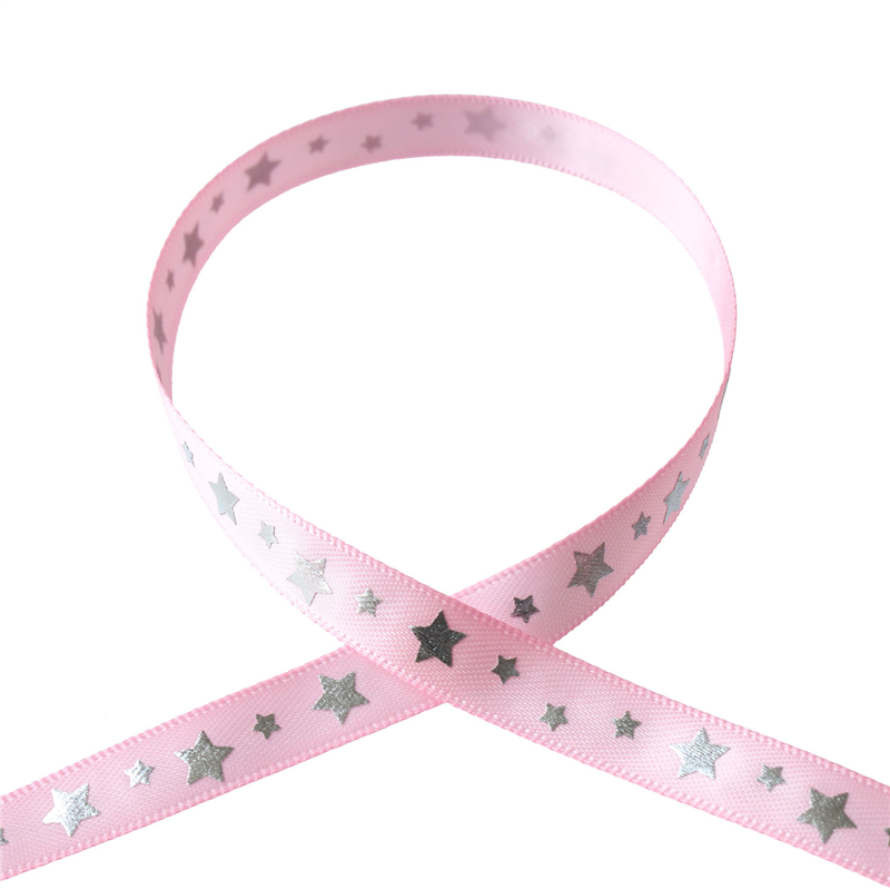 Blanc de コア リボン スタープリントサテン No.3514-51 10mm×10m 1巻(ご注文単位1巻)【直送品】