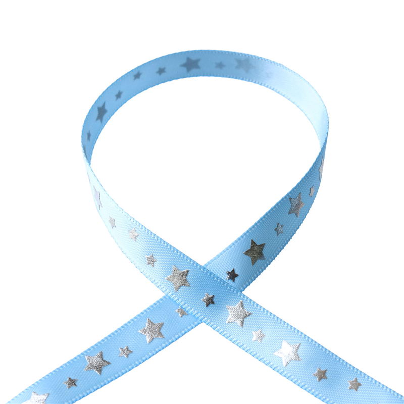 Blanc de コア リボン スタープリントサテン No.3514-62 10mm×10m 1巻(ご注文単位1巻)【直送品】
