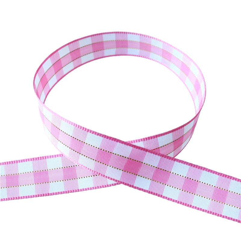 Blanc de コア チェックリボン No.1830-4 15mm×10m 1巻（ご注文単位1巻）【直送品】