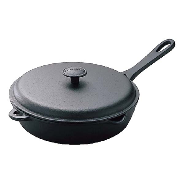 南部鉄 蓋付フライパン 24cm 24112 1個(ご注文単位1個)【直送品】