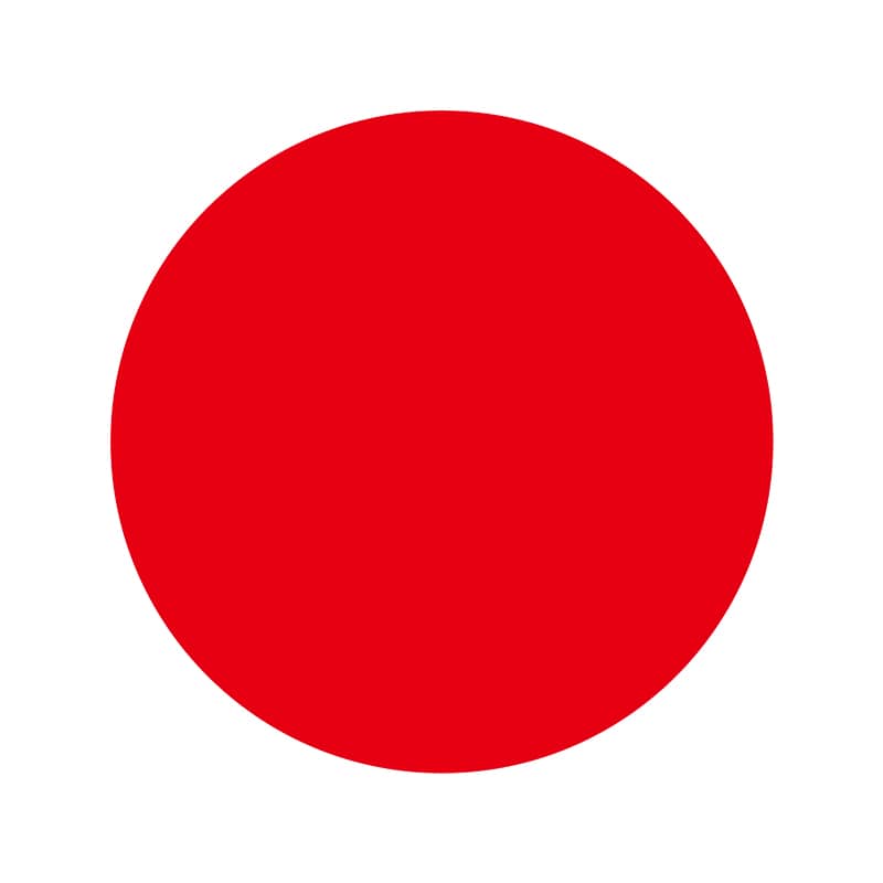 ヒカリ紙工 シール　SMラベル 1000枚入 W6171 赤 18φ ぬき　1袋（ご注文単位1袋）【直送品】
