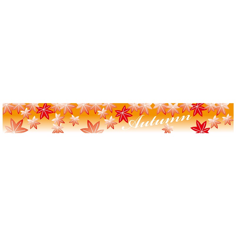 ヒカリ紙工 シール　SMラベル 100枚入  GY143 帯ラベル AUTUMN 紅葉柄　1袋（ご注文単位1袋）【直送品】
