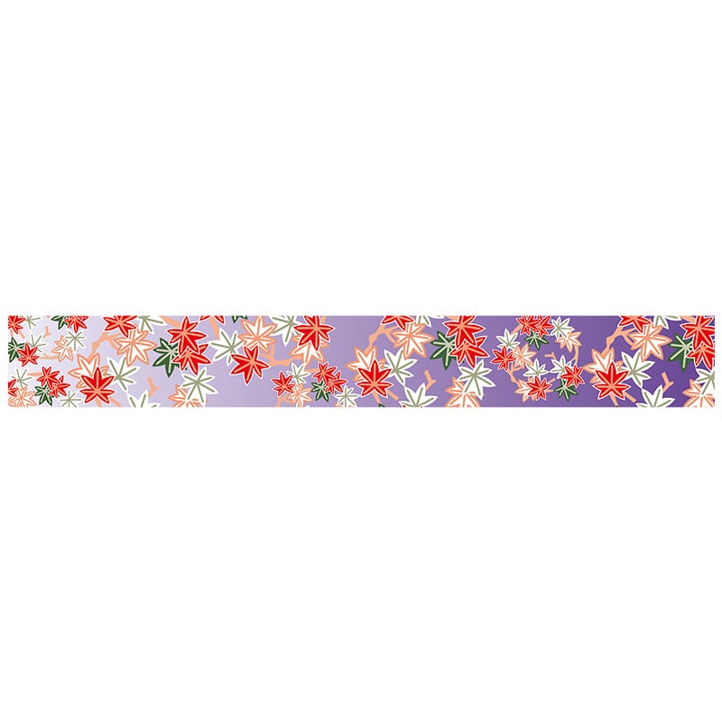 ヒカリ紙工 シール　SMラベル 100枚入 GY144 帯ラベル 秋 紅葉柄　1袋（ご注文単位1袋）【直送品】