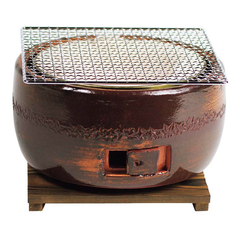 三河コンロ 大型(茶)C-1 1個(ご注文単位1個)【直送品】