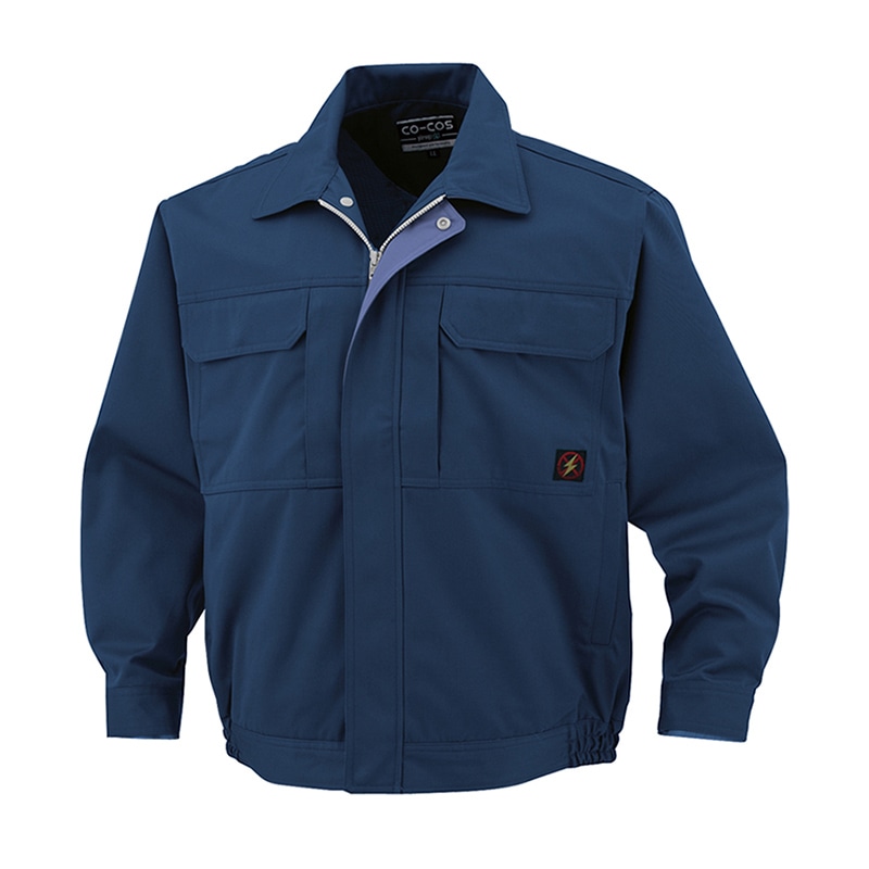 コーコス信岡 防汚・製品制電 ブルゾン P-4480 ネイビー L 1枚（ご注文単位1枚）【直送品】