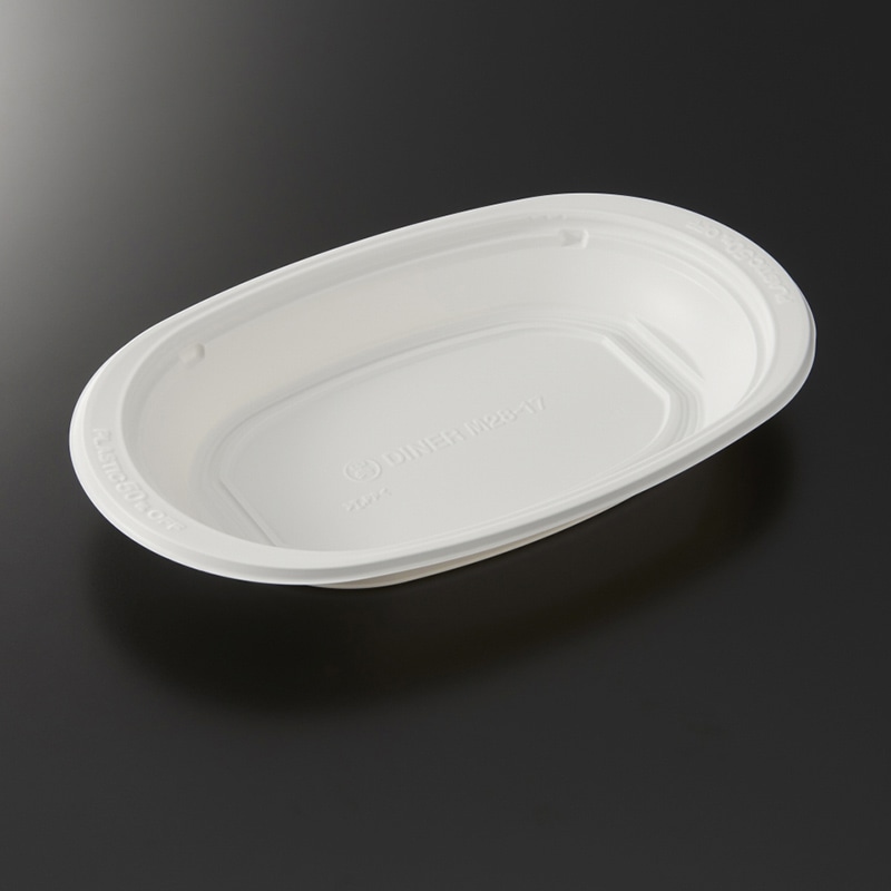 中央化学 軽食容器 TA DINER 本体 M28-17 W 50枚/袋(ご注文単位6袋)【直送品】