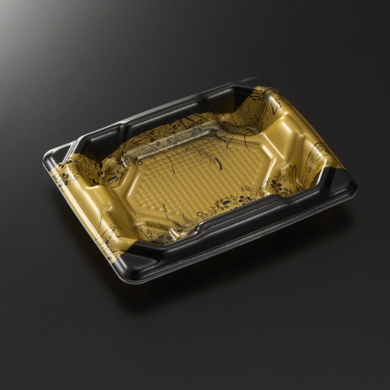 中央化学 刺身容器 四方盛 本体 15-11 永徳BK 50枚/袋(ご注文単位30袋)【直送品】