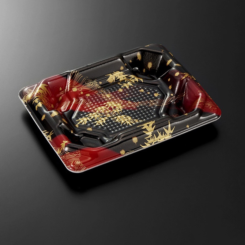 中央化学 刺身容器 四方盛 本体 15-11 竹霞R 50枚/袋(ご注文単位30袋)【直送品】