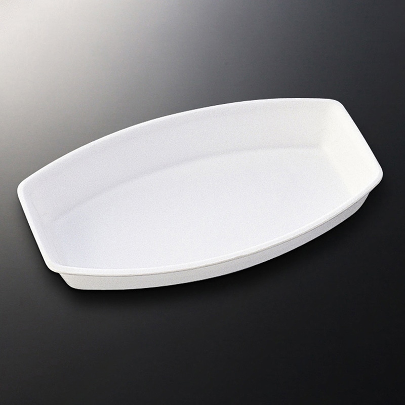 中央化学 鮮魚トレー 芝舟 101 白 50枚/袋(ご注文単位24袋)【直送品】