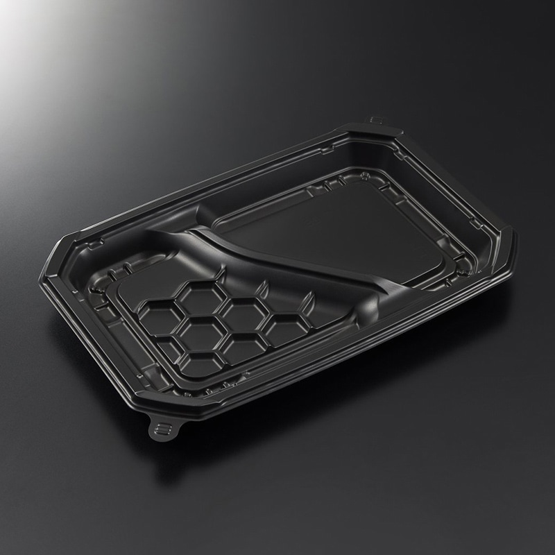 中央化学 弁当容器　CTロックス　25-17　2S　本体  BK 50枚/束（ご注文単位16束）【直送品】
