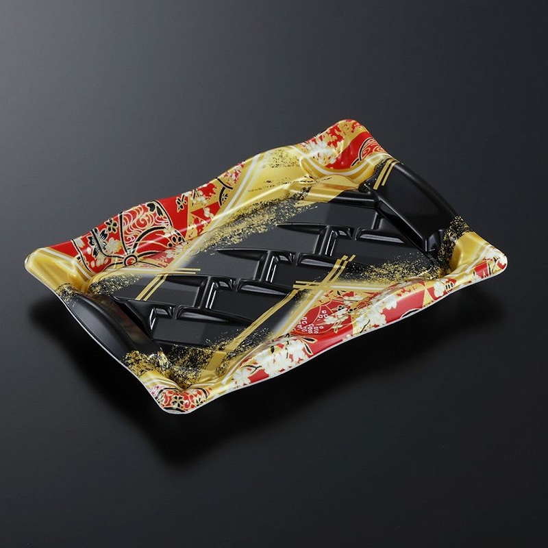 中央化学 寿司容器 かわら 本体 8-2 京善R 50枚/袋（ご注文単位16袋）【直送品】