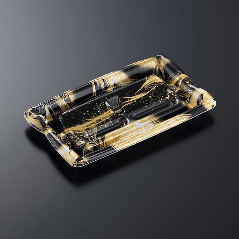 中央化学 刺身容器 雲海 本体 20-12 クレアBK 50枚/袋(ご注文単位24袋)【直送品】