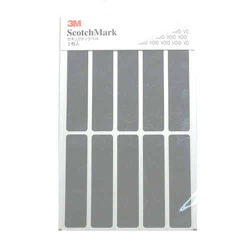 ホースケアプロダクツ セキュリティラベル 15×65mm　シルバー SM-02S 1束（ご注文単位1束）【直送品】